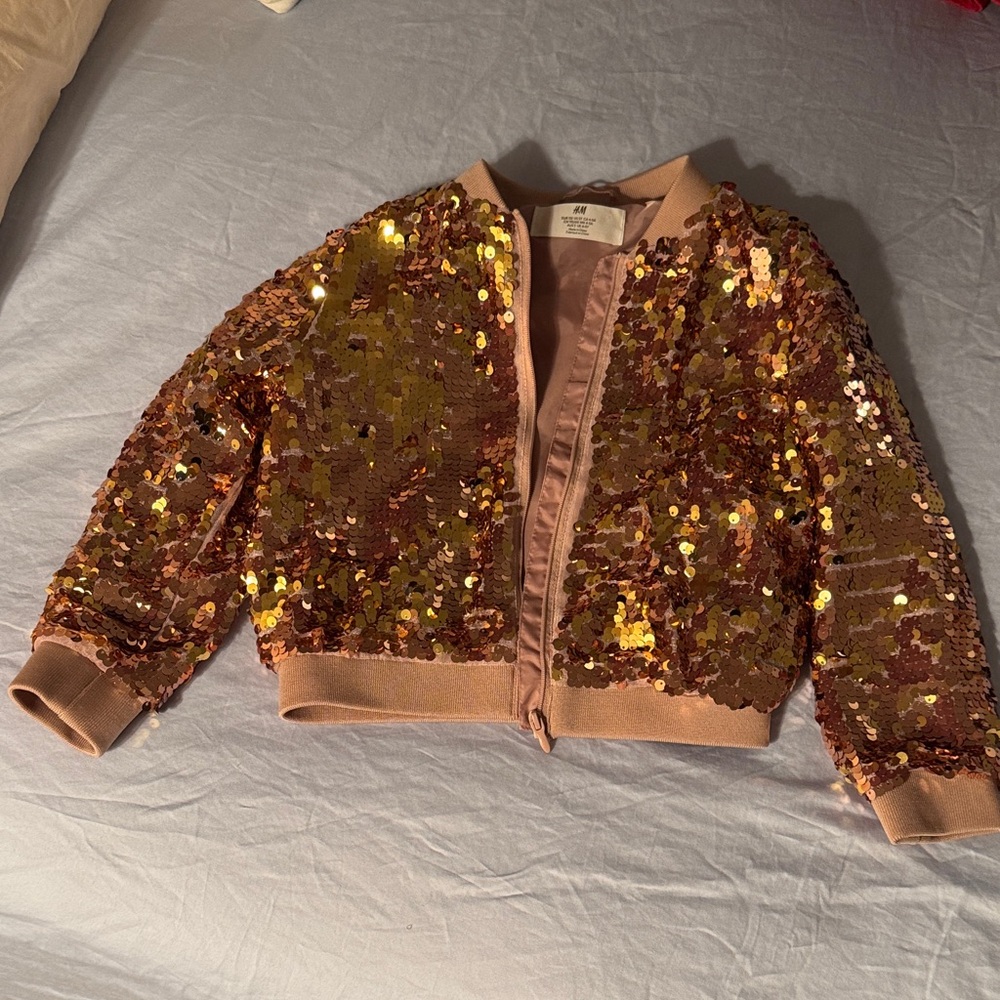 H&M Gold Sequin Kids Jacket